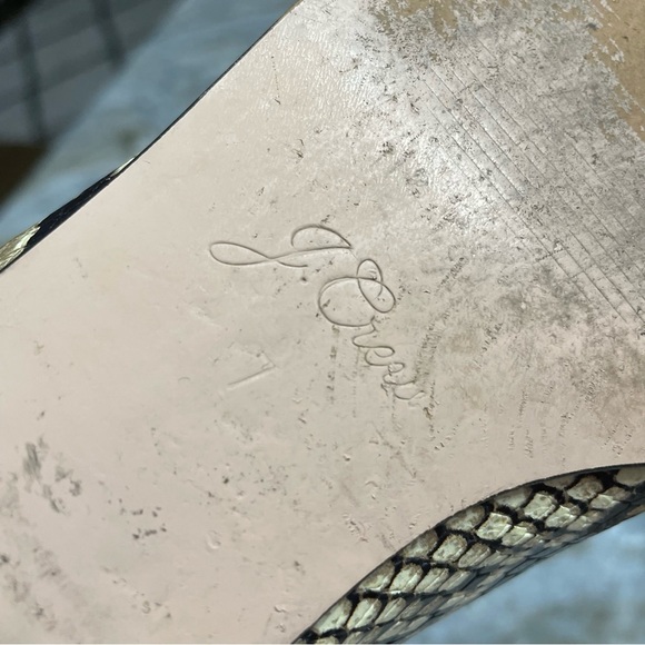 J.Crew CECILE SNAKE EMBOSSED Leather Smoking Driving Loafers Flats Slip Ons - Picture 10 of 11